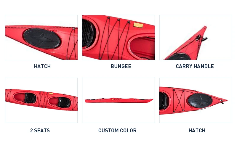 Sea kayak Rapier two person 2 plastic with paddle sit in rowing boats for ocean kayak suitable for most normal people have fun