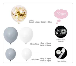 White Gray Birthday Balloon Arch Kit Accessory Balloon Stand Party Decoration Wedding Arch