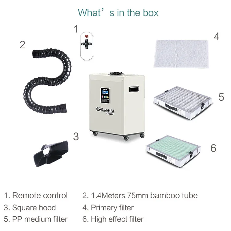 RUIWAN RD1101 clean equipment industrial fume extractor machine