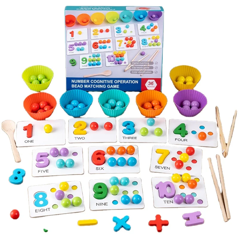 Educational materials baby math preschool toys Animal matching toy for kids