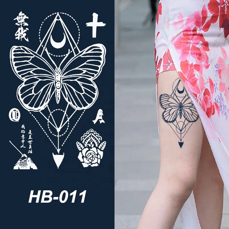 Men Women Body Art Plant-Based 15 days long-lasting Juice Semi Permanent Waterproof Temporary Henna Tattoo  Stencils Sticker