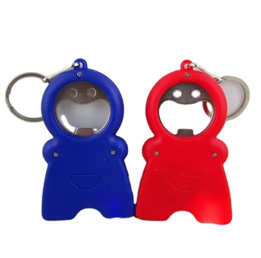 3 colors in stock for instant custom print 1m tape measure LED light bottle opener beer opener measuring tape keychain