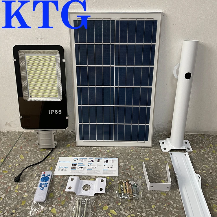 50W 100W High Power Lens Luminaire Outdoor Ip65 Waterproof Cctv Camera 60 80 Watt All In two Led Solar Street Light With Sensor
