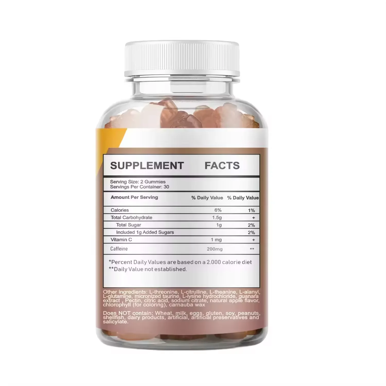 wholesale daily energy gummy caffeine free vitamin b12 energy supplement capsule tablets gummies