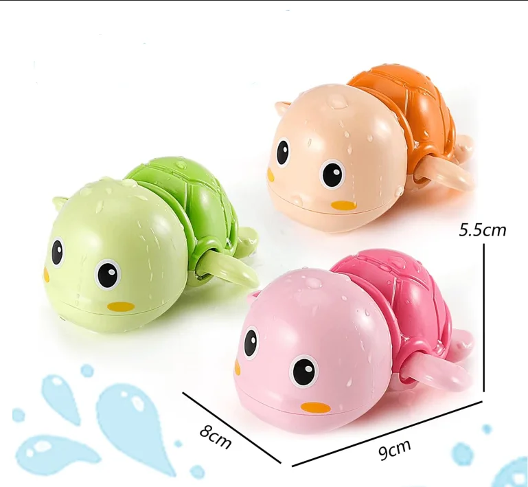 Wind-Up Diver Bath Toy for Kids Floating Turtle Swim and Crawl Water Toys Set Turtle Bath Toys for Pool