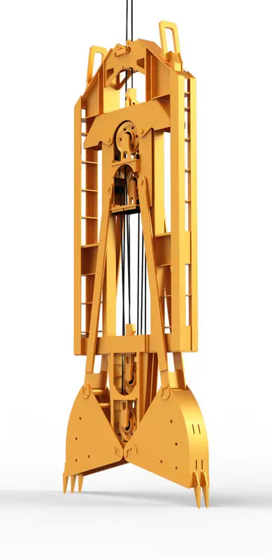 Underground slurry walls hydraulic grabs