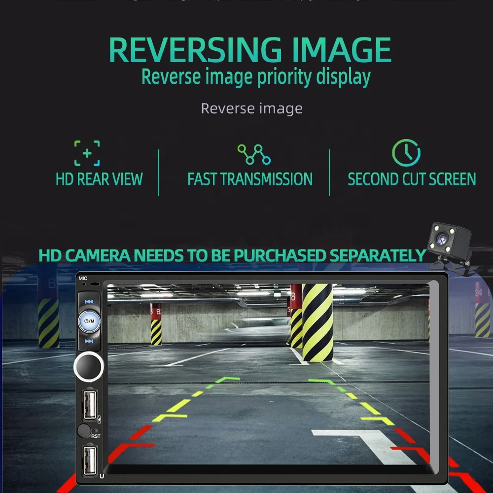 Wholesale 2095 7-inch HD Dual USB Car MP5 Android Navigation All-in-one Reversing Priority Car DVD Player