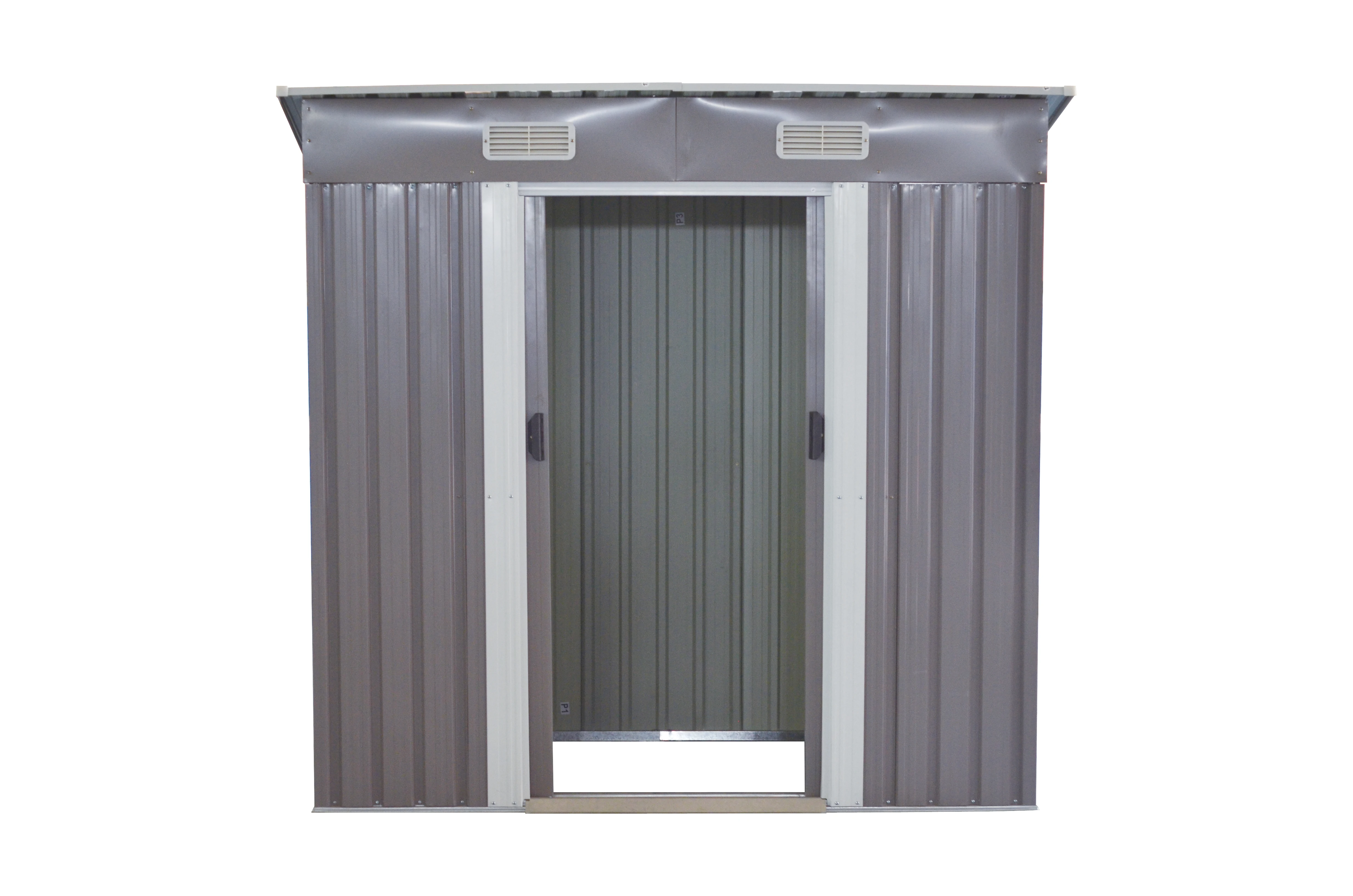 4x6ft mail package pointed roof metal shed