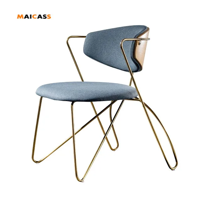 Brass legs stainless steel restaurant chairs antique chair gold