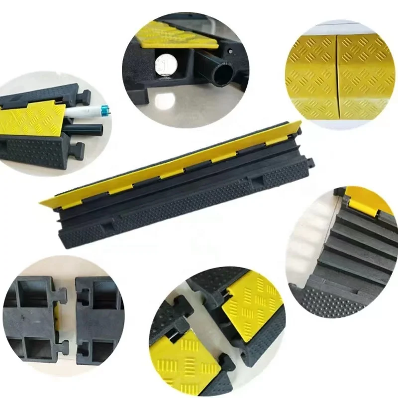 Rubber Ramp Rubber And Pvc Cable Ramp Cable Bridges 2 Channel Cable Protector