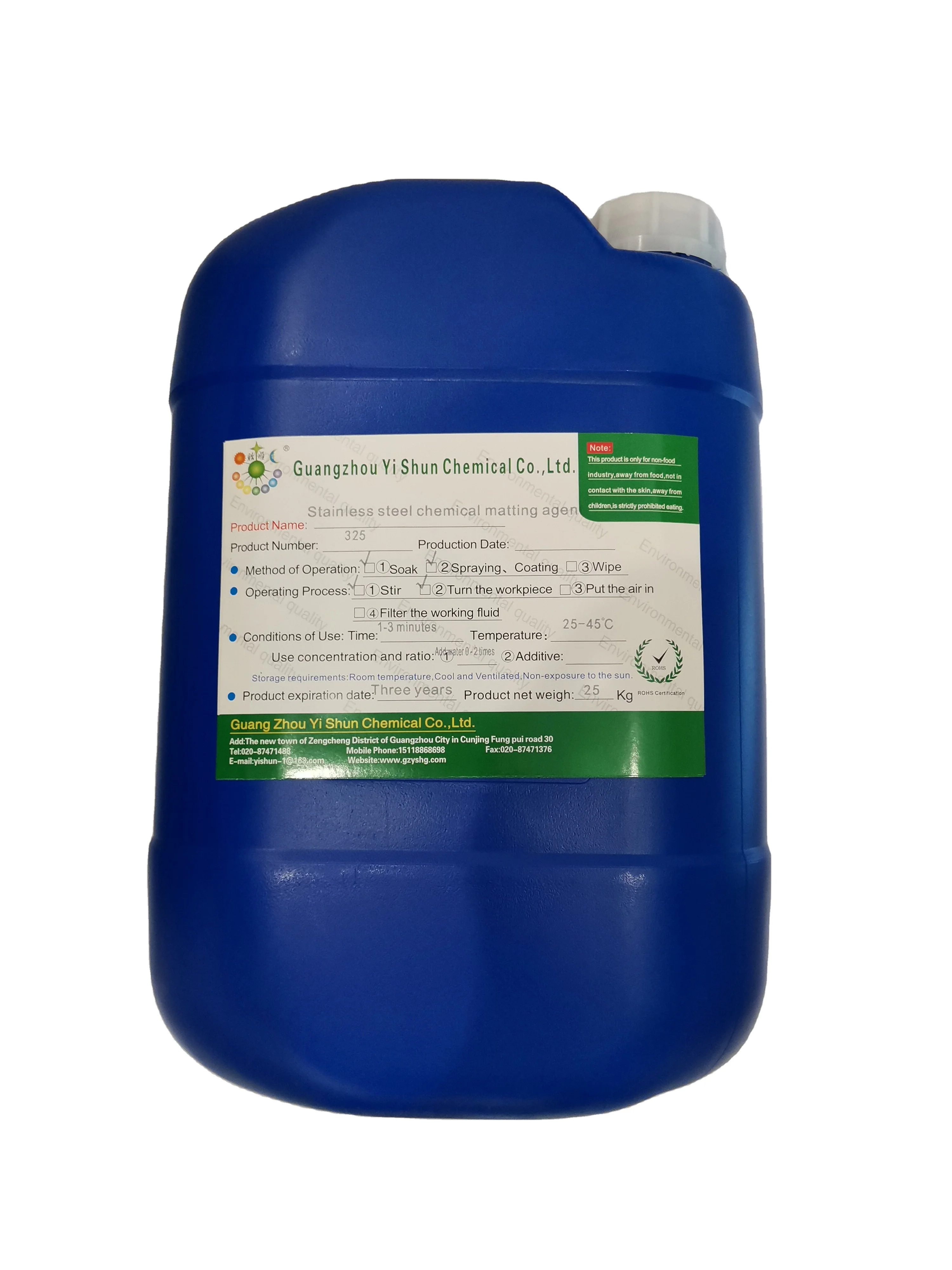 Series 3 chemical matte whitening agent for stainless steel