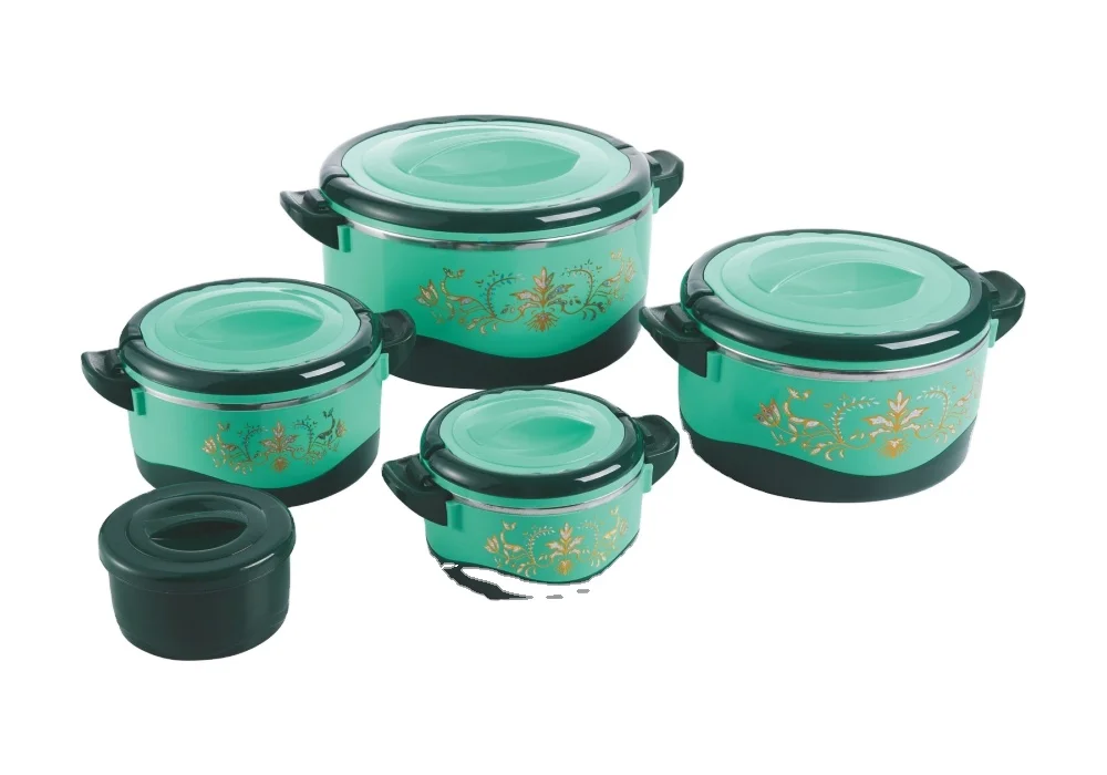 
Hot selling food warmer casserole set stainless steel inner +pp outer food warmer set popular model 