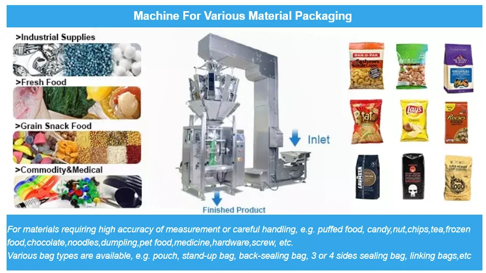 
Factory Wholesale Corn Flakes Breakfast Cereals Automatic Packing Machine 