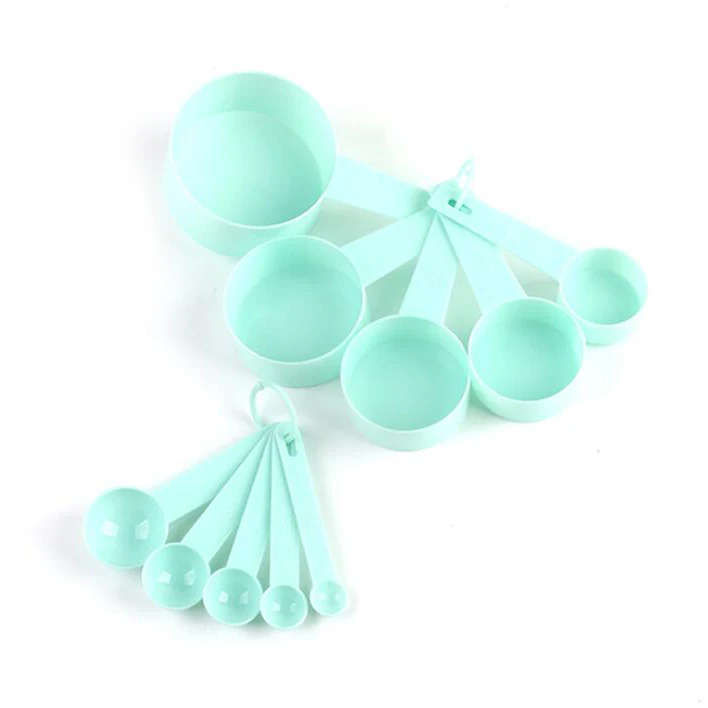 Factory Price 10 Pieces Cooking Kitchen Measuring Spoon Plastic Cup Spoons Set