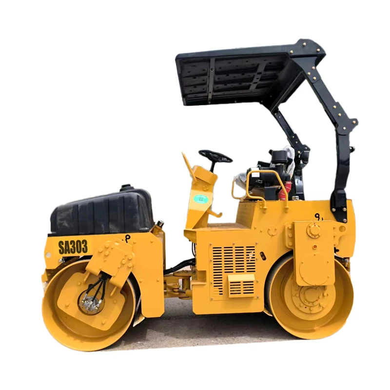 3-тонный Вибрационный дорожный каток вибрационный уплотнитель с двойным барабаном