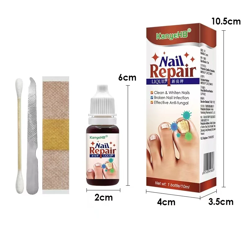 New Trending Nail Repair Liquid Cracked And Rough Toe Repair Anti Fungal Nail Serum Feet Care Essential Oil with Nail File