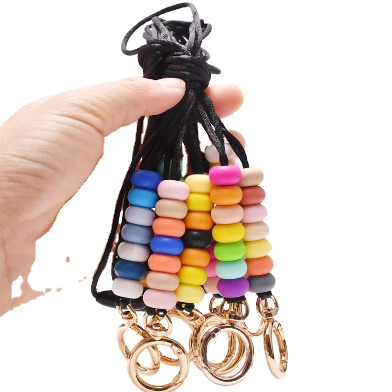 Amazon Abacus Beads Silicone Keychain Hanging Student Card Color 14M Gold Buckle Beaded