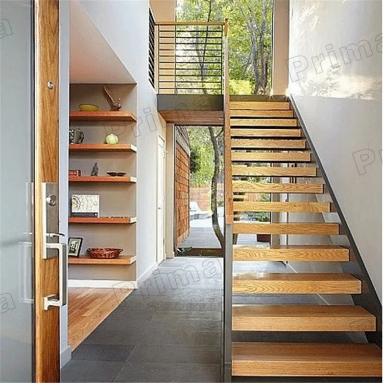 Prima наружная изогнутая Кованая Железная лестница/Внутренняя деревянная лестница