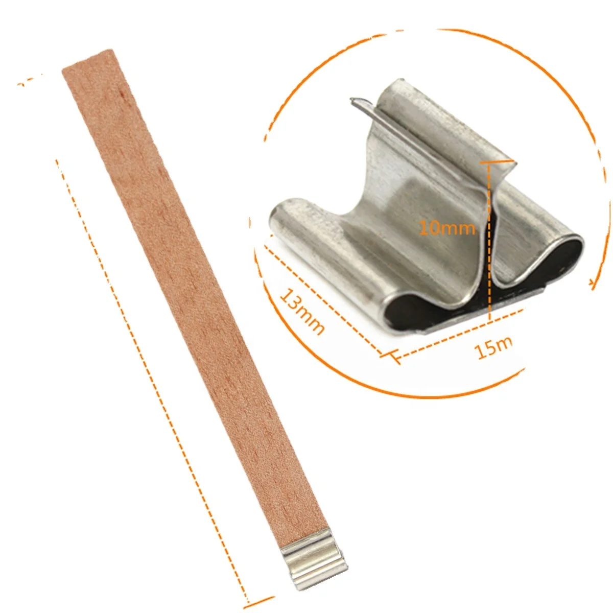 Wood Wicks for Candles Making 5.9 X 0.5 Inch Crackling Wooden Candle Wick for Soy Candle Making,Long Woodwick