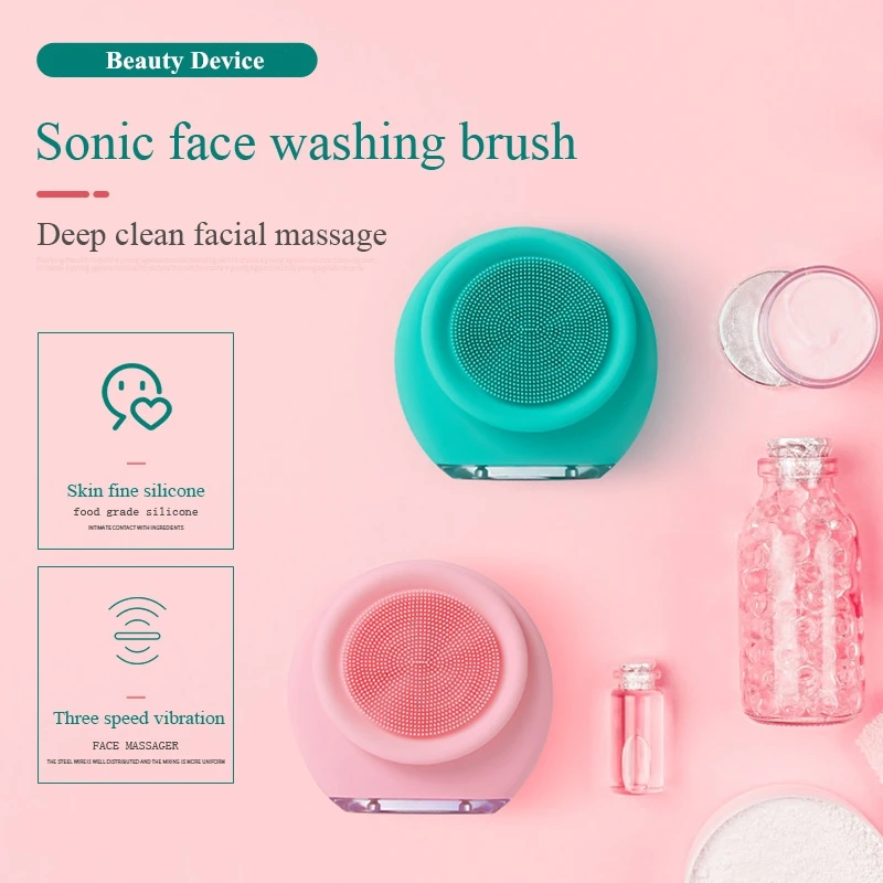 Silicone Face Brush/N Usb Recharge Face Cleansing Brush Electric Electric Cleansing Vibration Brush Face Cleaner