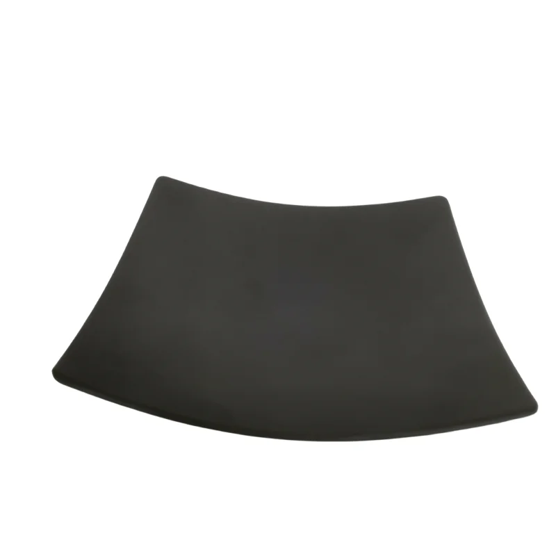 A5 Plastic melamine Black disc  frosted  tableware flat snack dish cover rice  commercial plate