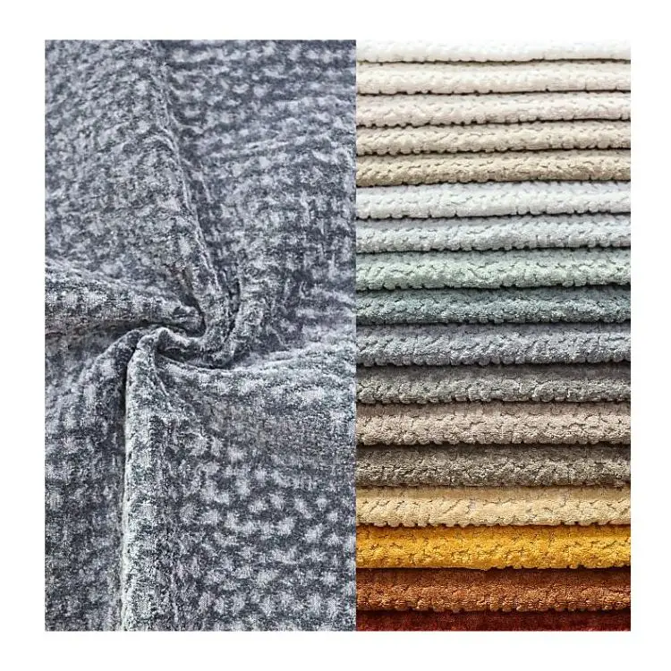 shaoxing wholesale new design sofa cover velvet chenille upholstery fabric