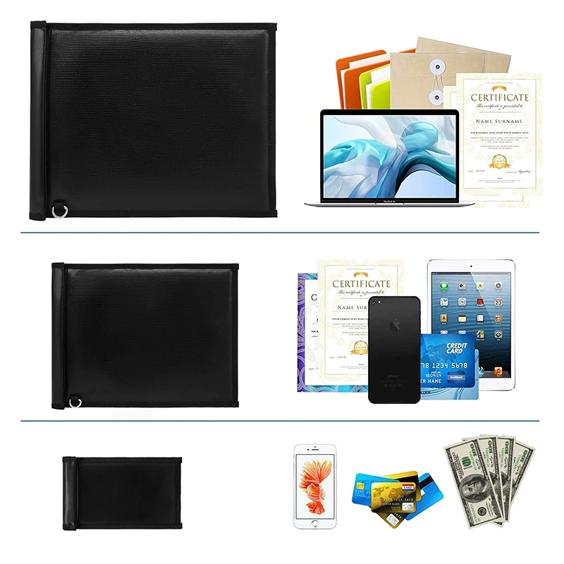 Luxury Laptop Tablet Cell Phone Jammer Cage Anti Theft Pouch Anti Hacking Case Blocker Fireproof Water Resistant Faraday Bag