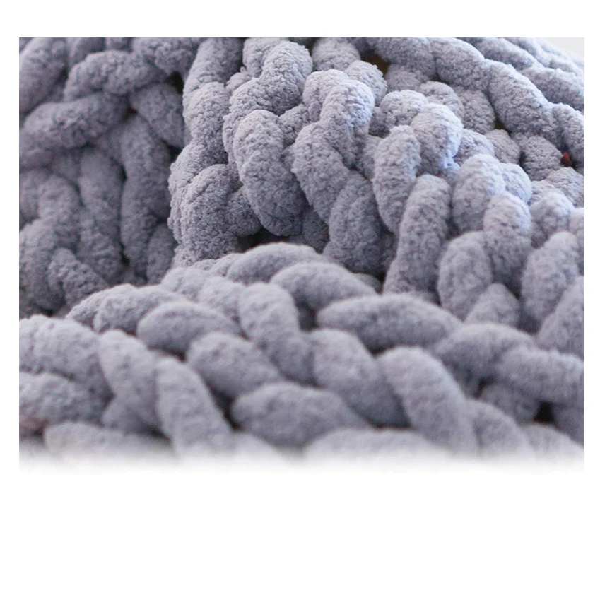 Вязаный чехол для дивана, серое объемное одеяло для детской домашнего декора