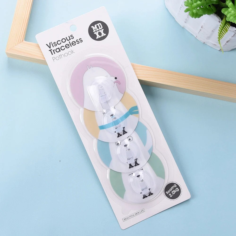 Kitchen Bathroom PET  Strong adhesive Hook Storage Hanger decorative wall hook