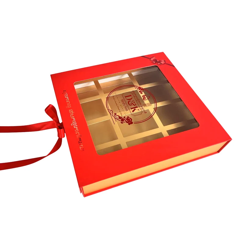 Luxury gold small nama wedding kitkat chocolate creative favor gift paper rigid clamshell praline box wat my logo