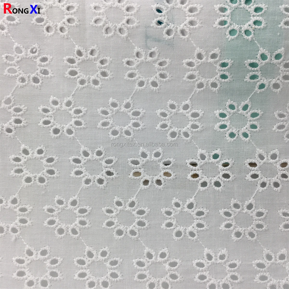 Good Price RXF0571  100% African Embroidery Eyelet Cotton Fabric Made In China Factory for Clothing materisal