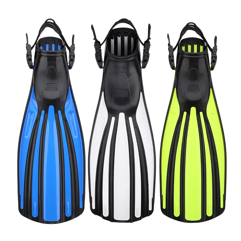 Aloma Professional Adjustable Strap TPR Long Blade Diving Equipment Flipper Scuba Free Diving Fins for Adults