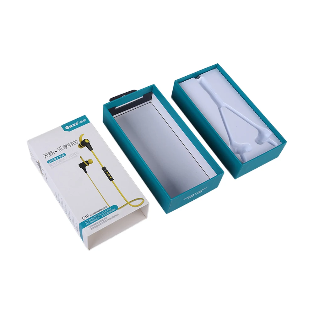 Custom Printing Cardboard Wireless Earphone Camera Sliding Drawer Paper box Packaging Box for Electronic Products