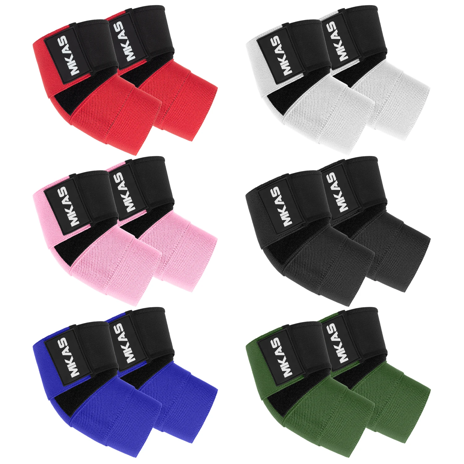 MKAS Adjustable Sports Elbow Protector Wraps Weightlifting Gym Custom Logo For Fashion Brace Powerlifting Elbow Brace