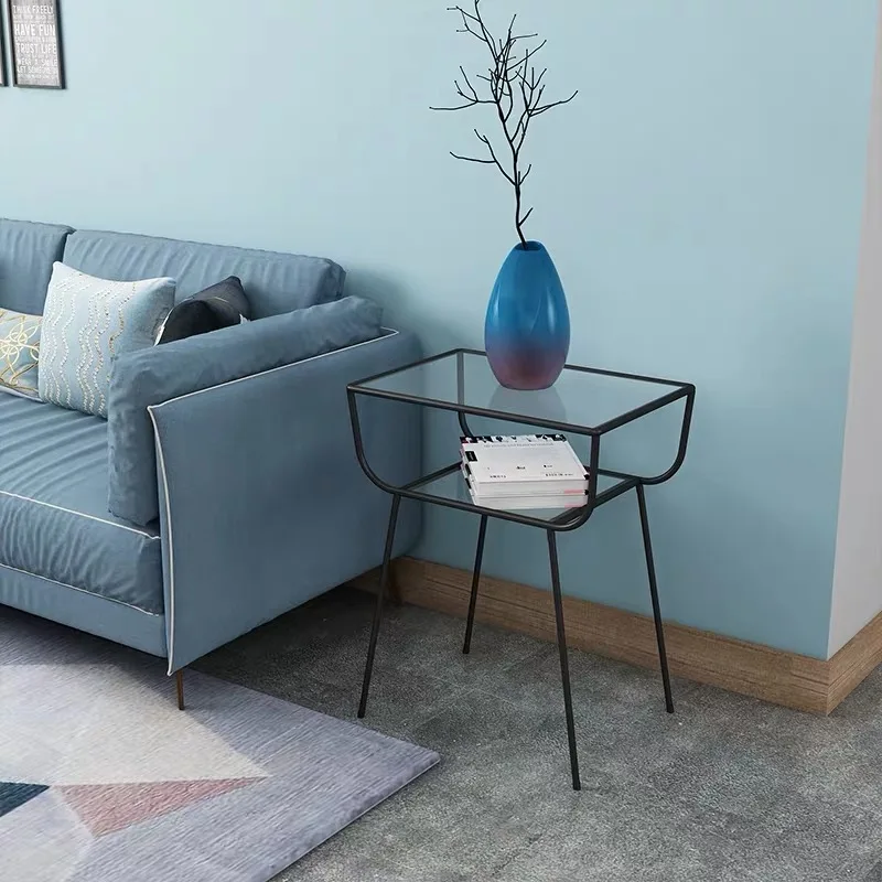 Fujian Nordic contemporary originality vitreous glass tea table cabinet for sitting room