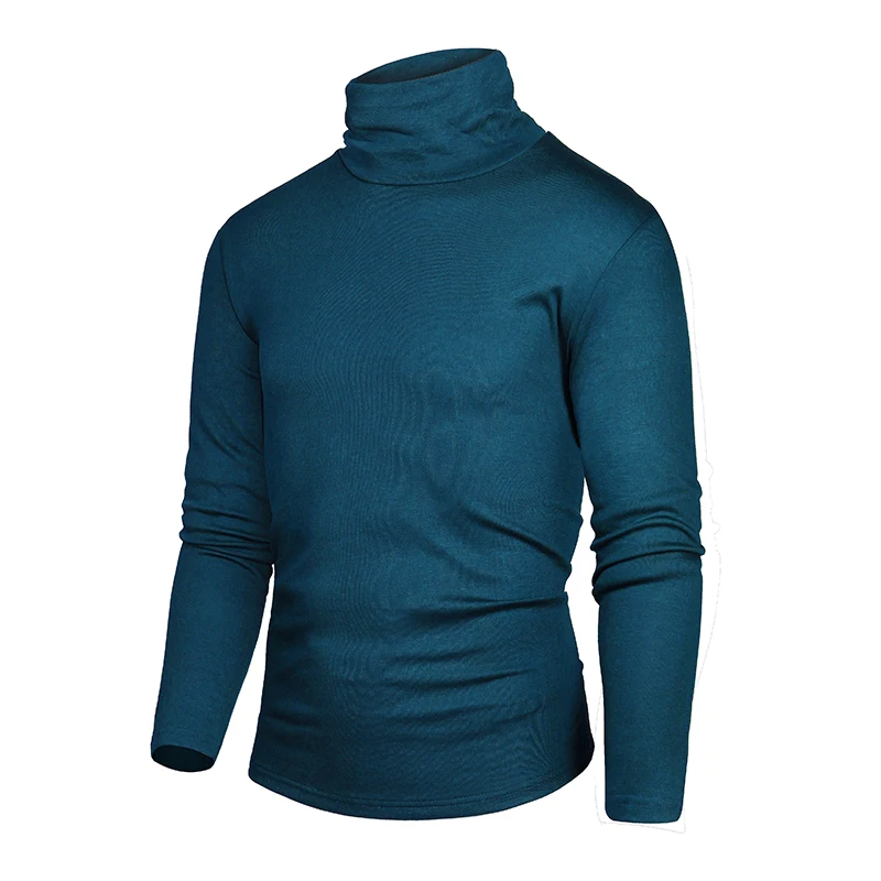 New arrival custom design pullover stretchy high turtle neck long sleeve men turtleneck shirt