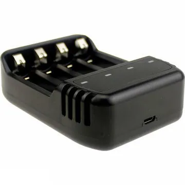 ZN423E USB 4 slots Ni-MH Ni-CD rechargeable battery smart charger with LED