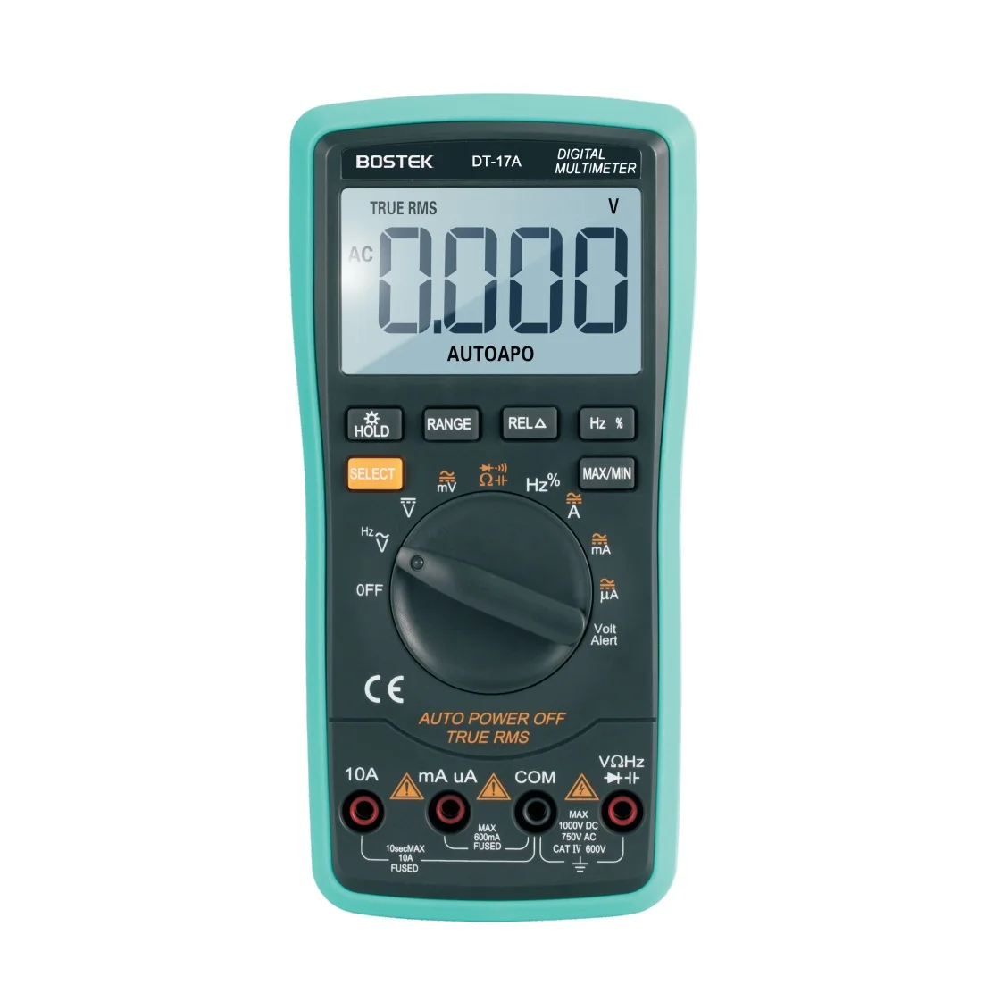 Bostek DT-17A высокой точности истинного среднеквадратичного значения Цифровой мультиметр 6000 граф 1000 В переменного тока/постоянного напряжения