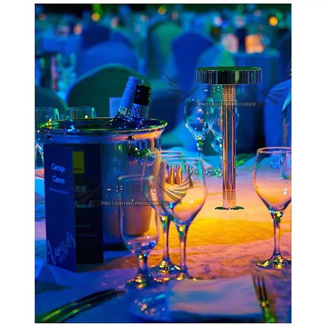 Wedding Stage Decoration Table Lights LED W-DMX Remote Control Battery Power LED Uplights