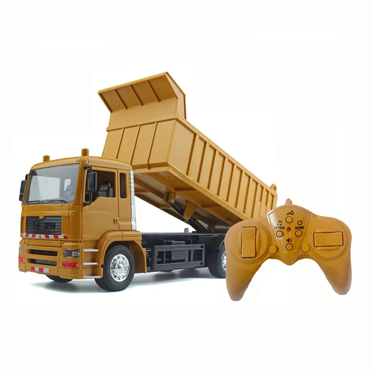 Hot sale 8 Channel RC Car engineering dump truck toy 1:24 remote control tipper truck