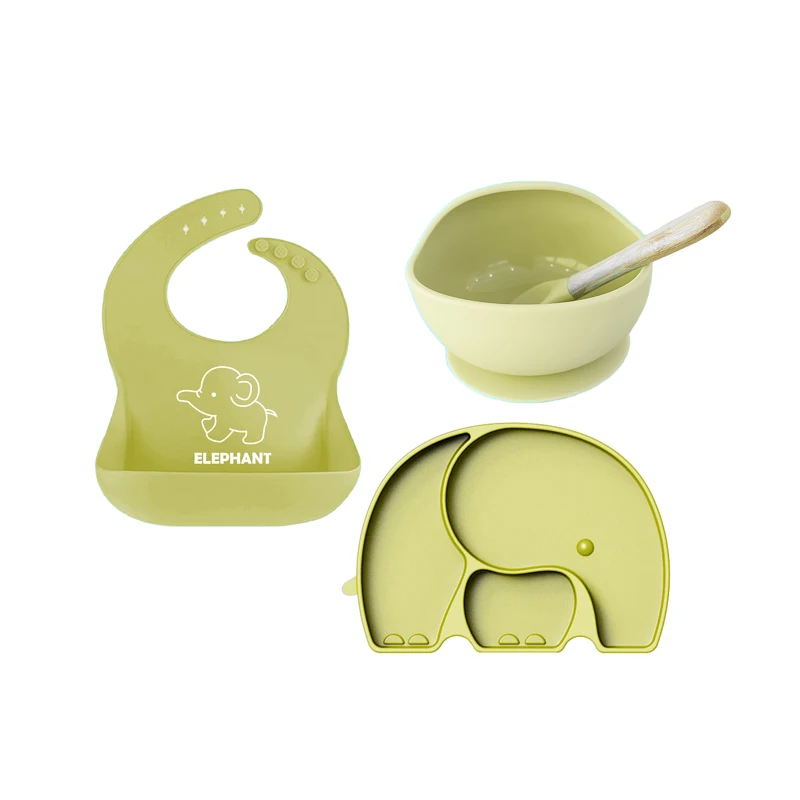 Wholesale New Design Flower Shaped silicone bowl and plate carbide armor plates kids