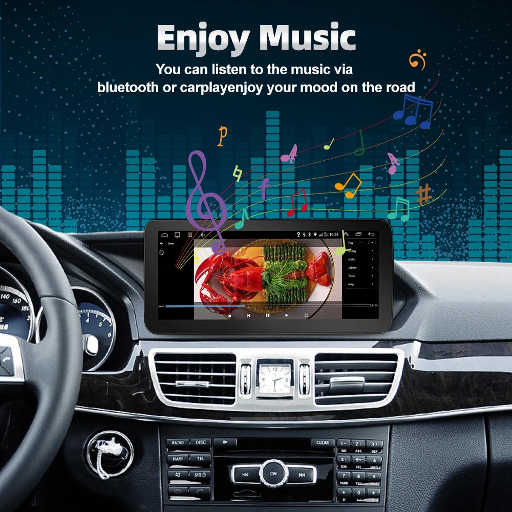 12.3 Inch Linux System Adroid Auto Carplay Screen Car Radio Multimedia For Mercedes E W212 2009-2016