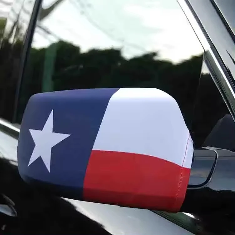 Huiyi Factory USA Car Mirror Flag promotion Custom Made Side Windsock Rear Mirror Flag