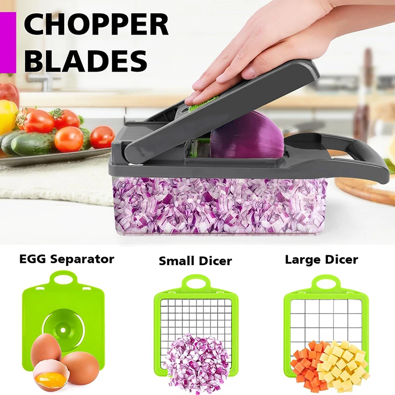 13 in one Multifunctional Manual Steel Vegetable Slicer Cutter Shredders Kitchen Veggie and Fruit Choppers