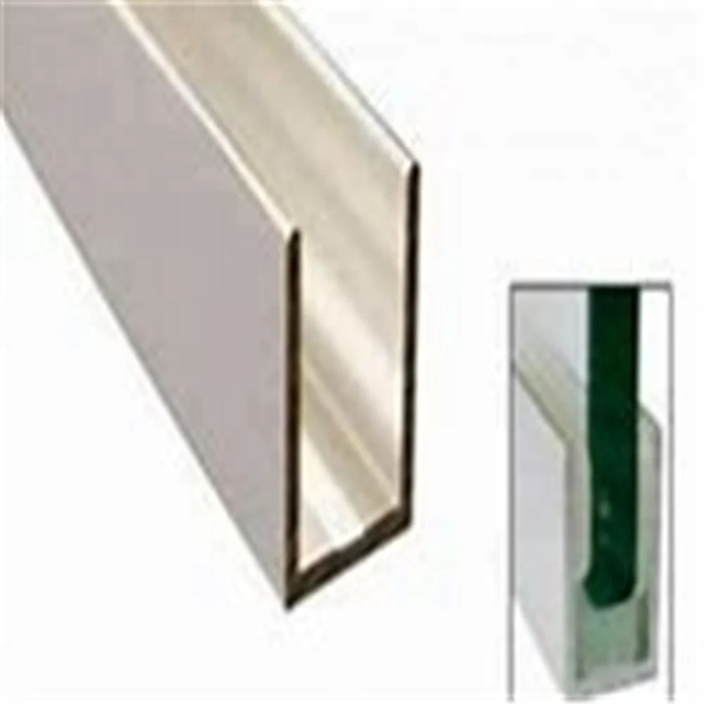 Стеклянный забор балконные перила резиновый плоский лист алюминиевый U-образный канал