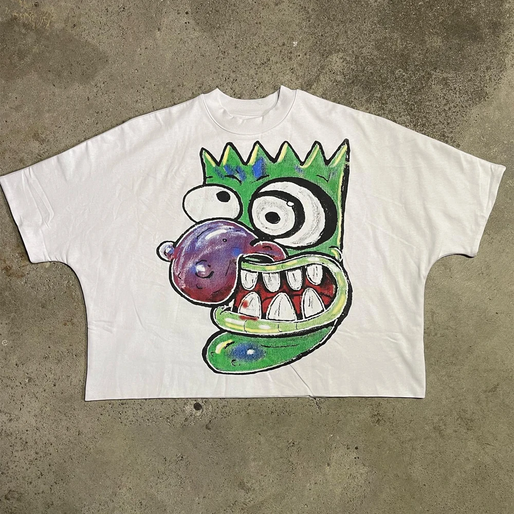 Custom luxury High Quality Oversize drop shoulder Cropped tshirt printing vintage Boxy Fit T-shirt men luxury brand t-shirts