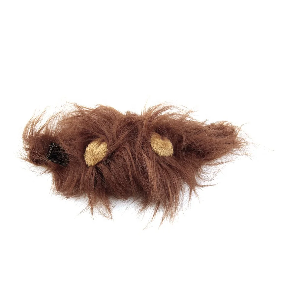Hot Pet Cat Dog Emulation Lion Hair Mane Ears Head Autumn Winter Dress Up Costume Muffler Scarf