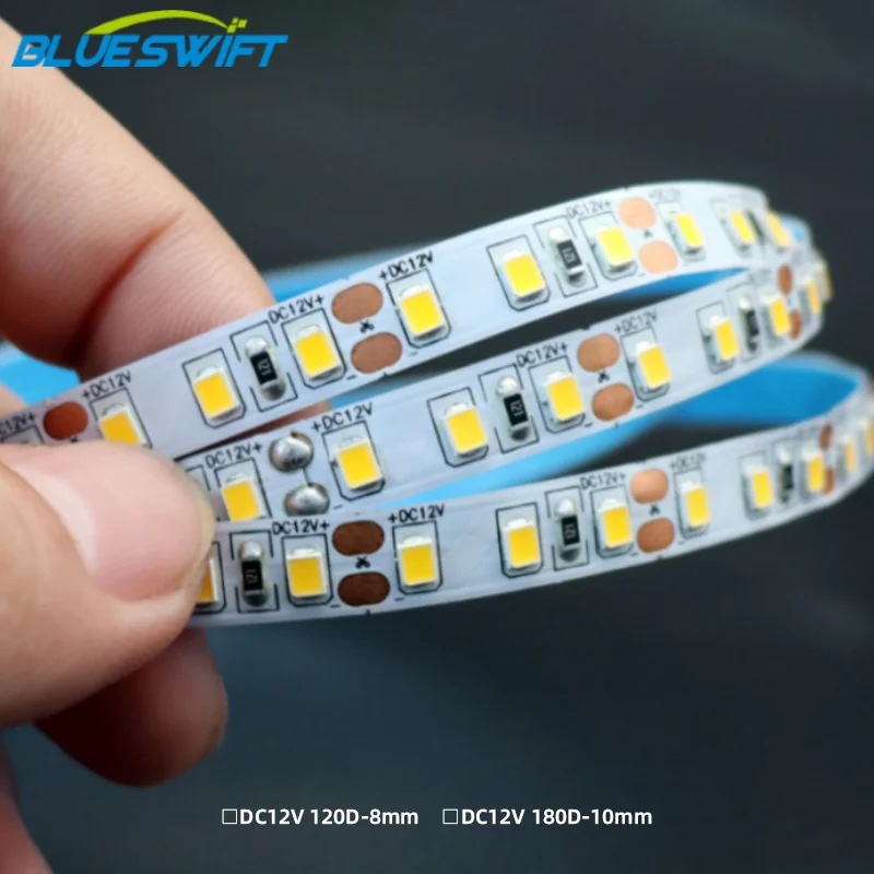 Smd 2835 24v 12v Snake 12 Volt Low Voltage Flexible 10 Meters Blue Color Led Strip Lights for Home for Stairs