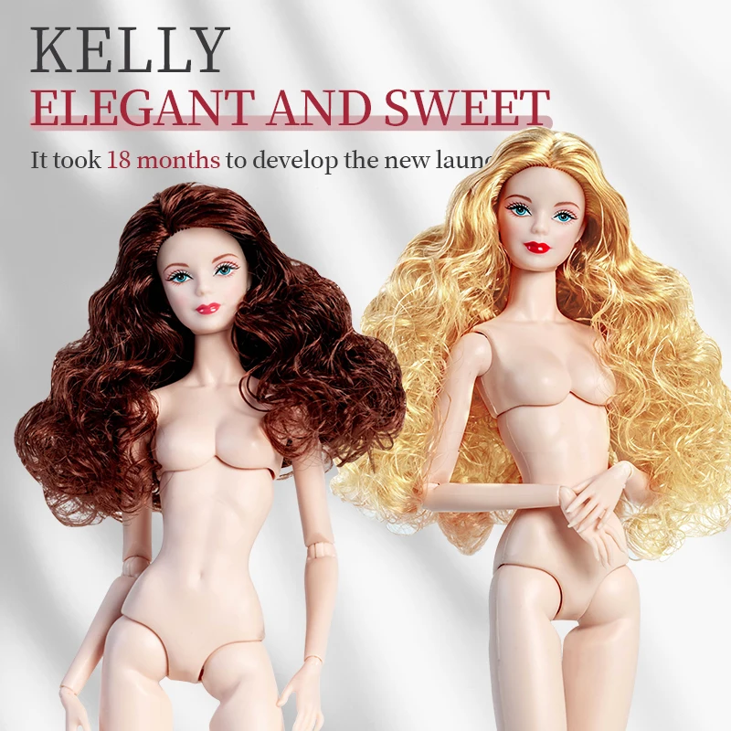 New Arrival 32 cm supermodel doll toy body with head doll model 12 joint naked baby