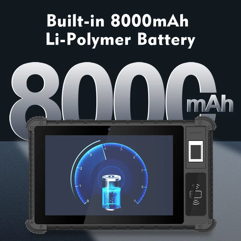 UTAB R817 8 inch 4G SIM NFC Biometric Fingerprint Reader Industrial Android Rugged Tablet PC for Government Hotel Census